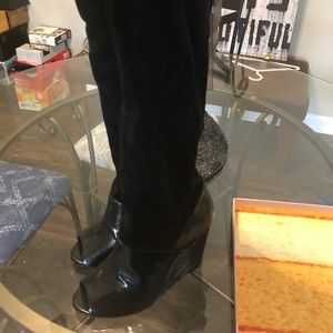 Jeffrey Campbell Open Toed Wedged Boots